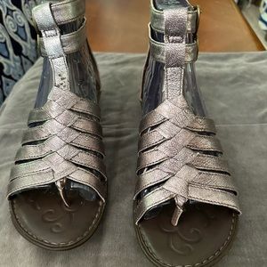 Born metallic leather gladiator sandals sz9